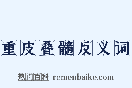 重皮叠髓反义词是什么意思的图片